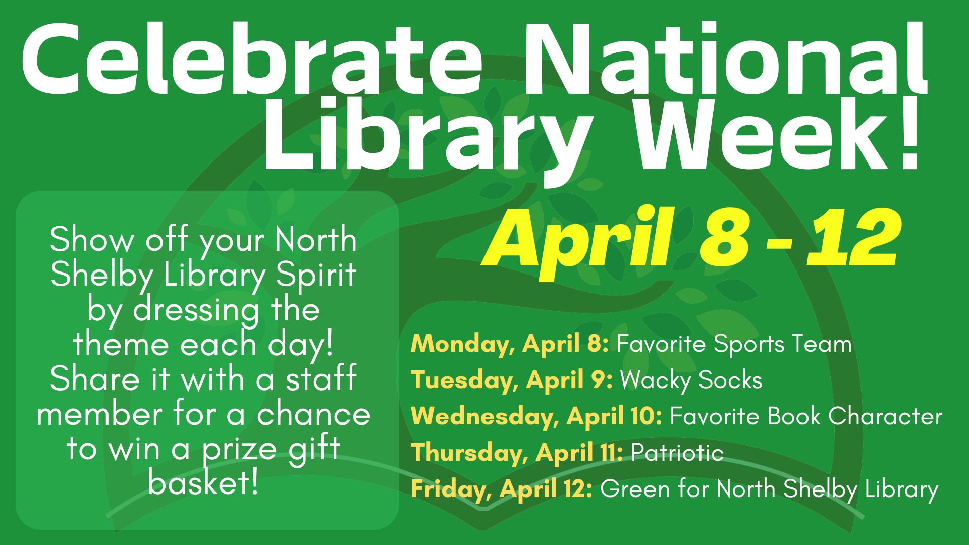 Celebrate National Library Week!  April 8-12