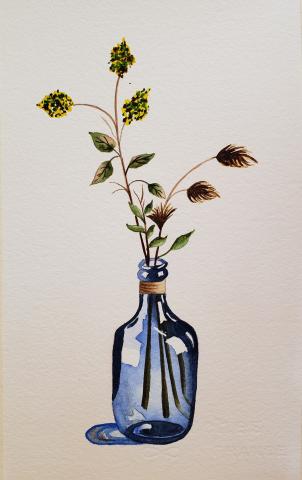 blue bottle painting