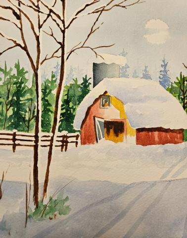 winter barn