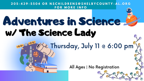 Adventures in Science Thursday July 11 at 6 p.m.