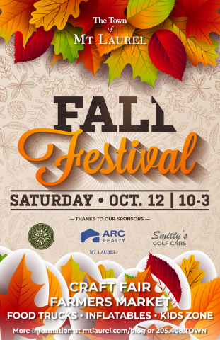 Poster announcing Fall Festival Saturday, Oct 12 10-3