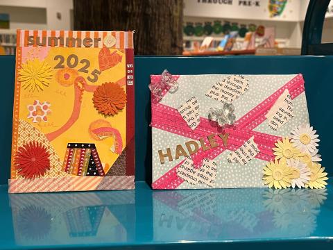 Keepsake Board in Yellow and Pink with flowers