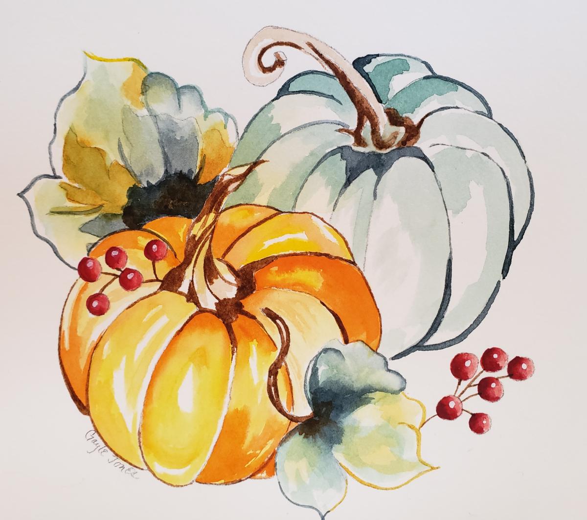 fall pumpkin painting