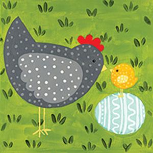 folk art hen